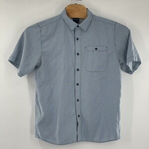 The North Face Men's Brown‎ Plaid Short Sleeve Mesh Vented Shirt Sz Large